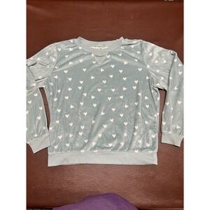 Honeydew Women's Velour Fleece Lined Soft Lounge Top Long Sleeve Pullover SMALL